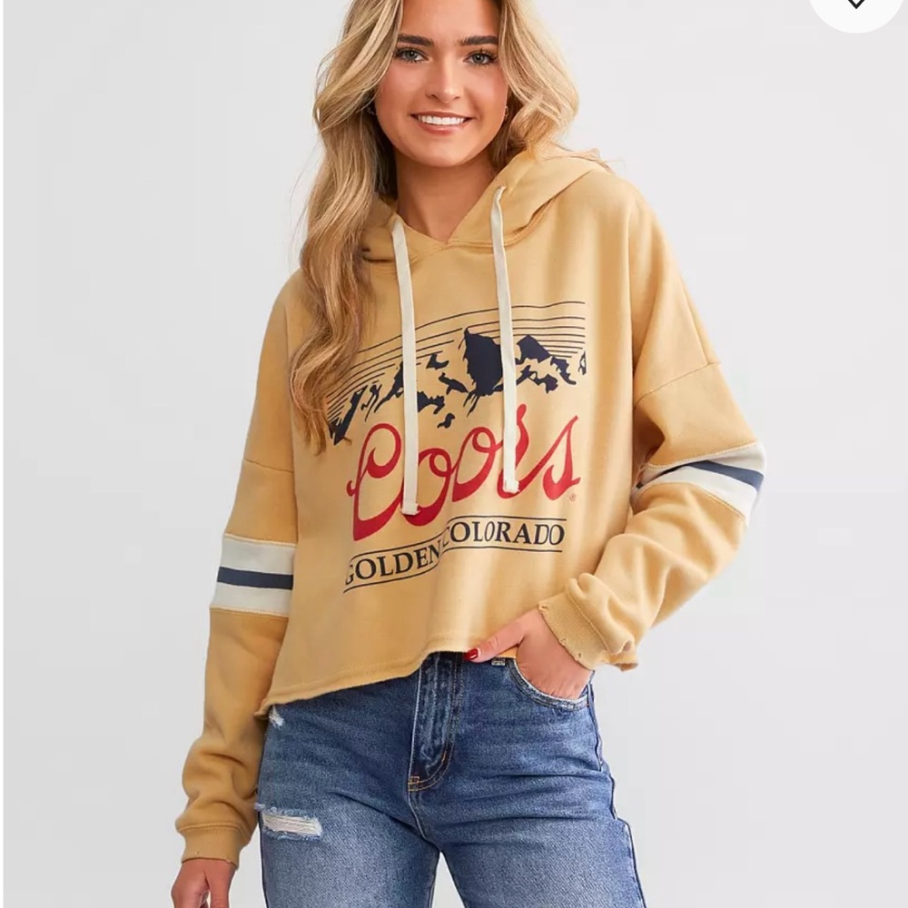 Women's Tan Graphic Hoodie